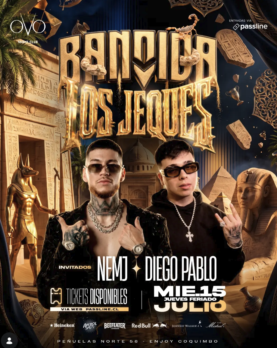 Los Jeques - Bandida OVO Night Club Miércoles 15 Julio